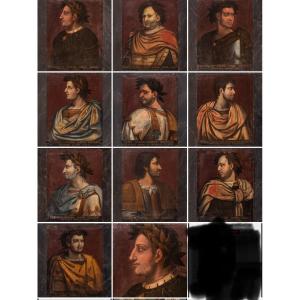 Very Rare Series Of 10 Portraits Of Roman Emperors - XVIII