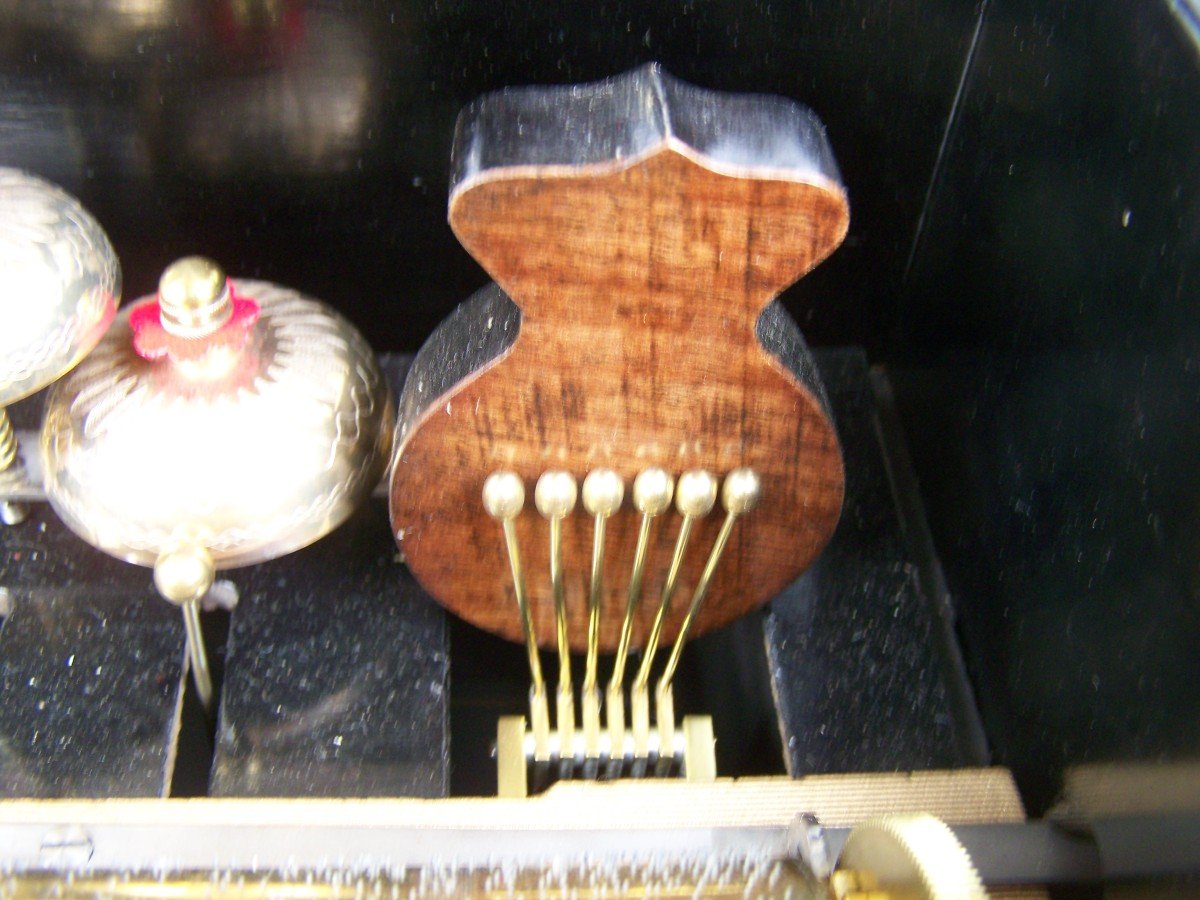 Paillard Music Box With Bells, Drum And Castanets-photo-4