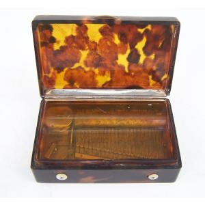 Tortoiseshell Snuff Box Made Before 1850 In Switzerland.