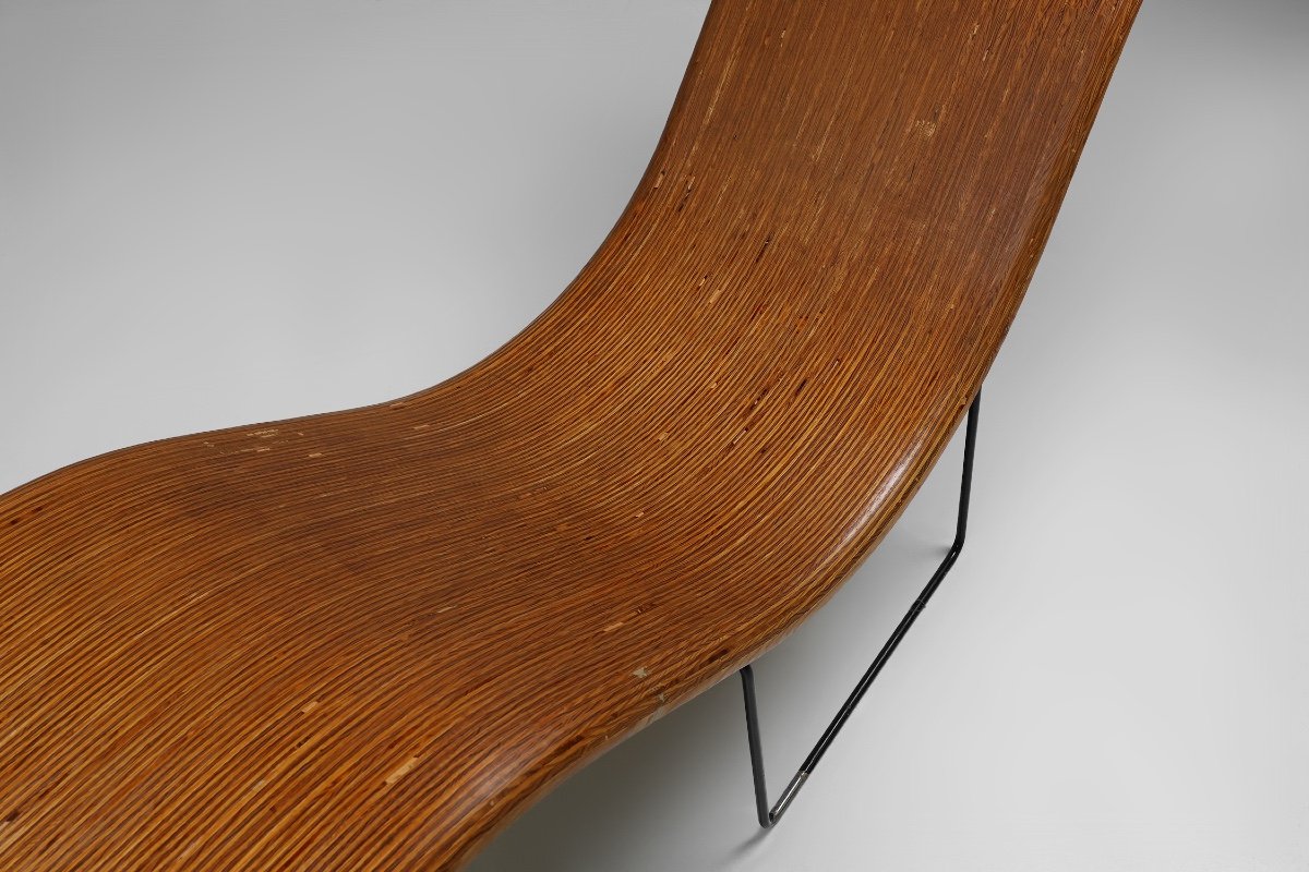 Mid-century Stack-laminated Lounge Chair By Tiller Lesser, Germany, 1990s-photo-6