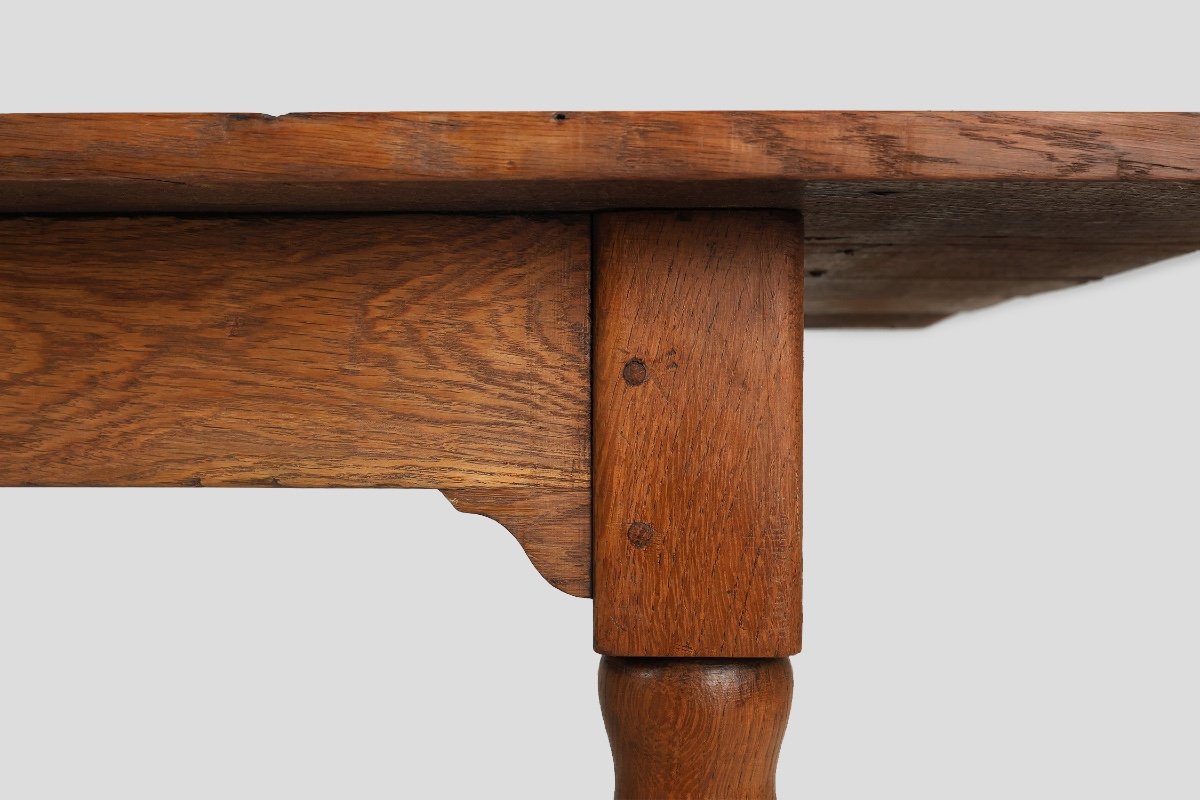 Rustic Farmhouse Table In Wood, France, 1850s-photo-2