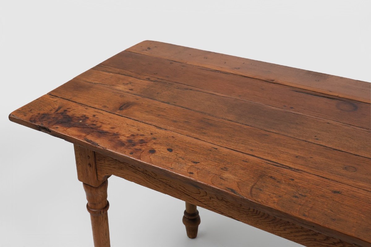 Rustic Farmhouse Table In Wood, France, 1850s-photo-3