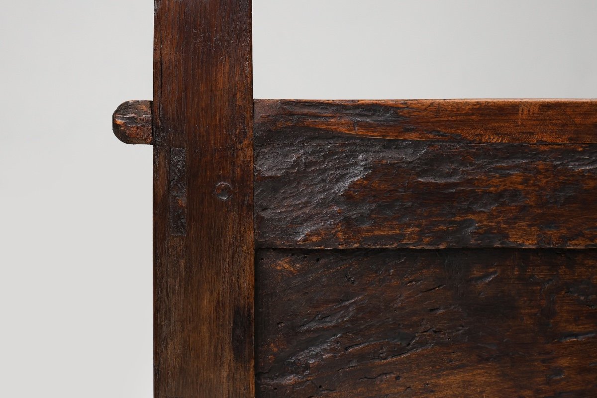 Tabouret Ancien En Bois Français Avec Rangement-photo-7