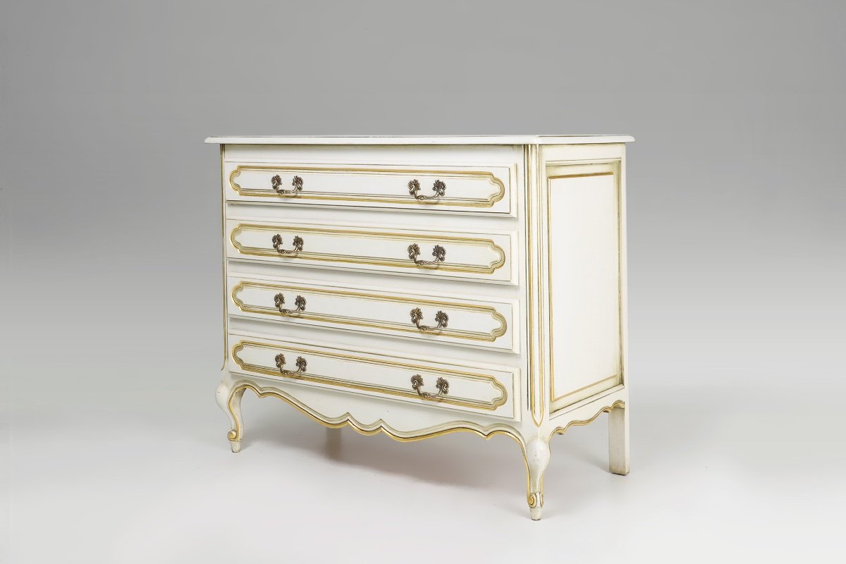 20th Century French Louis XV Chest Of Drawers