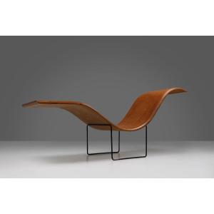 Mid-century Stack-laminated Lounge Chair By Tiller Lesser, Germany, 1990s