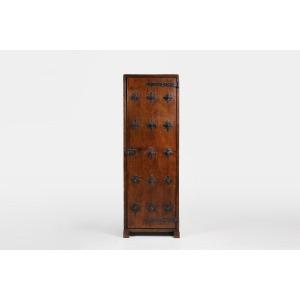 16th Century Rustic Cabinet In Oak With Ironwork, France