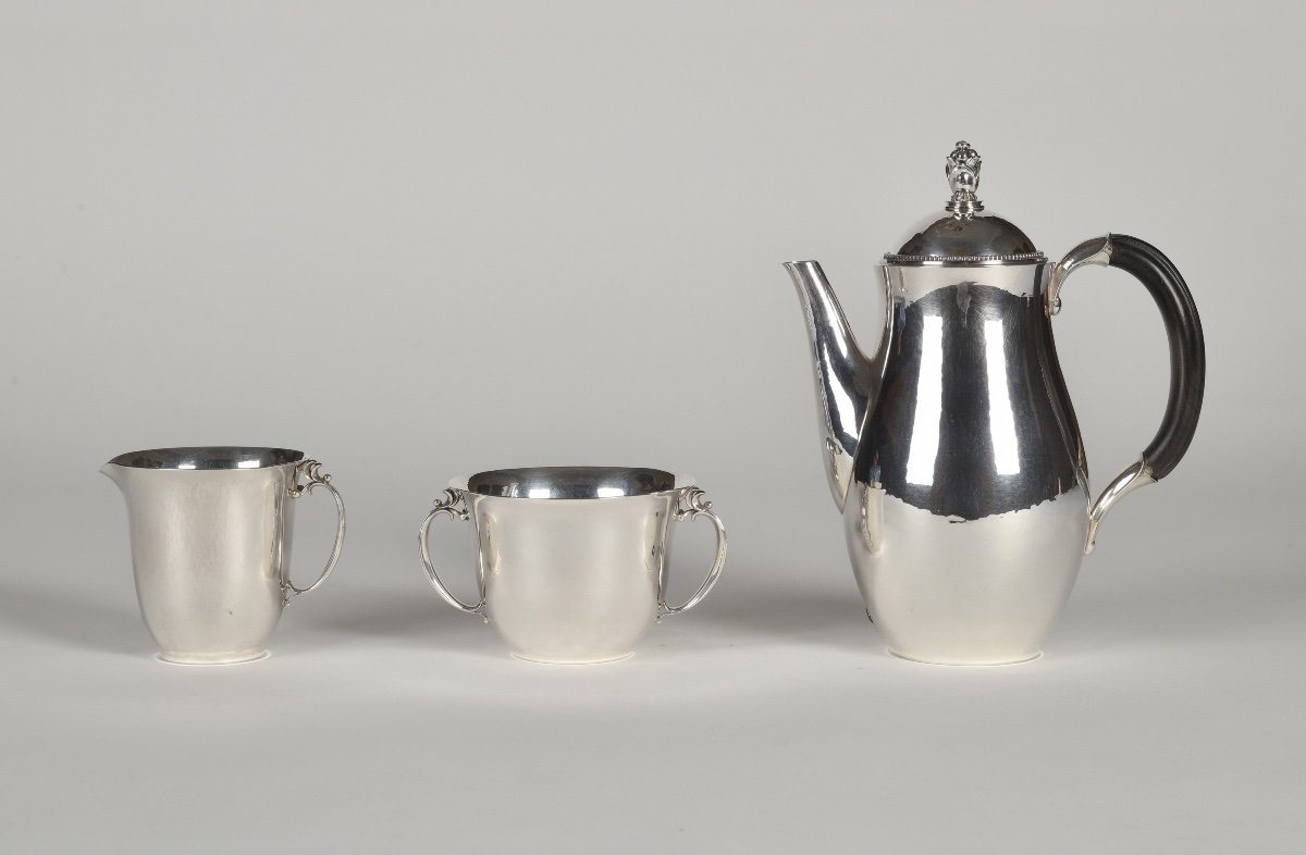 Art Deco Period Coffee Set, By George Jensen, Denmark-photo-2