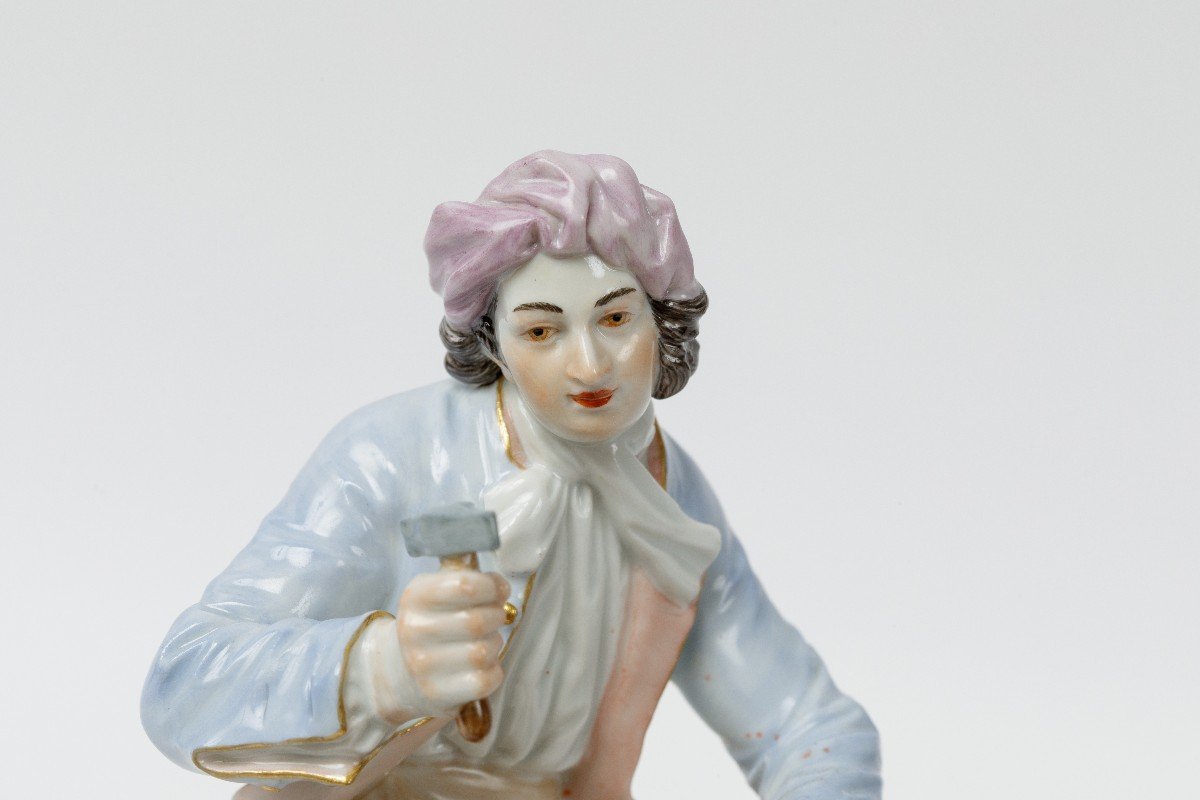 Figurine En Porcelaine Meissen Vers 1900-photo-2