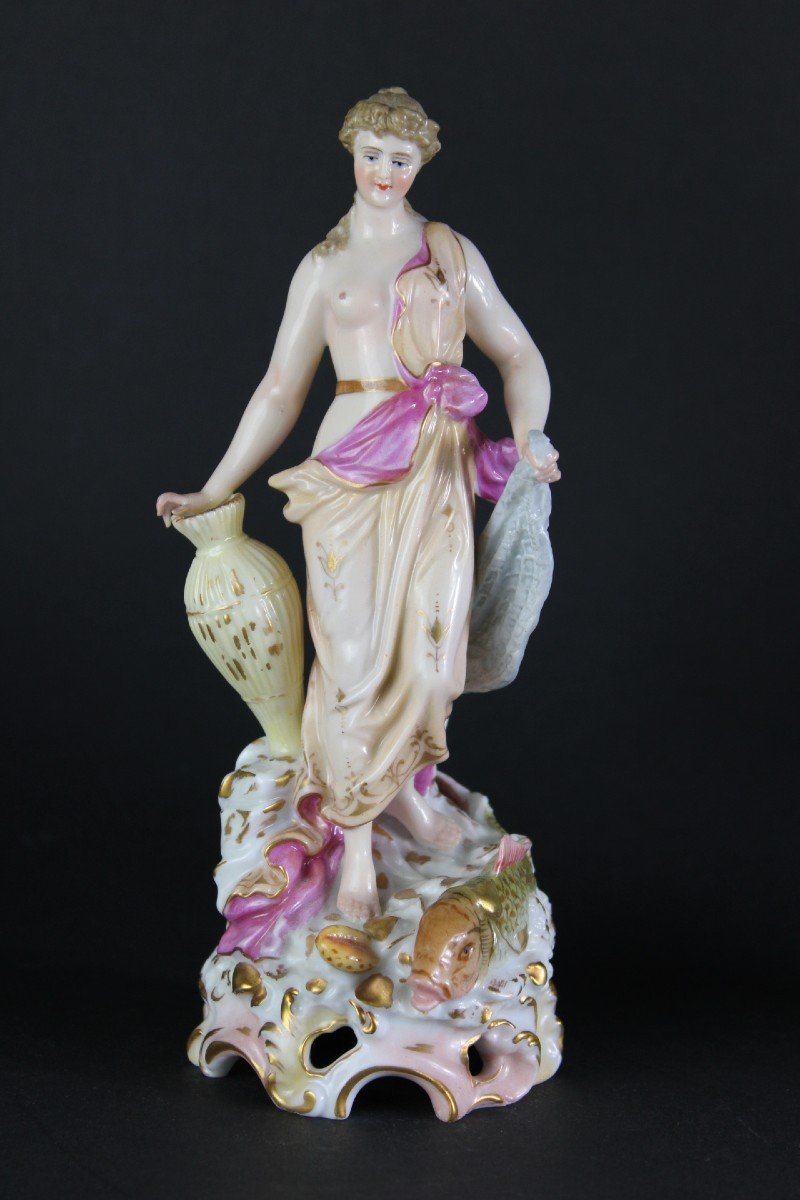 Series Of 19th C.  French Porcelain 3 Figurines -photo-2