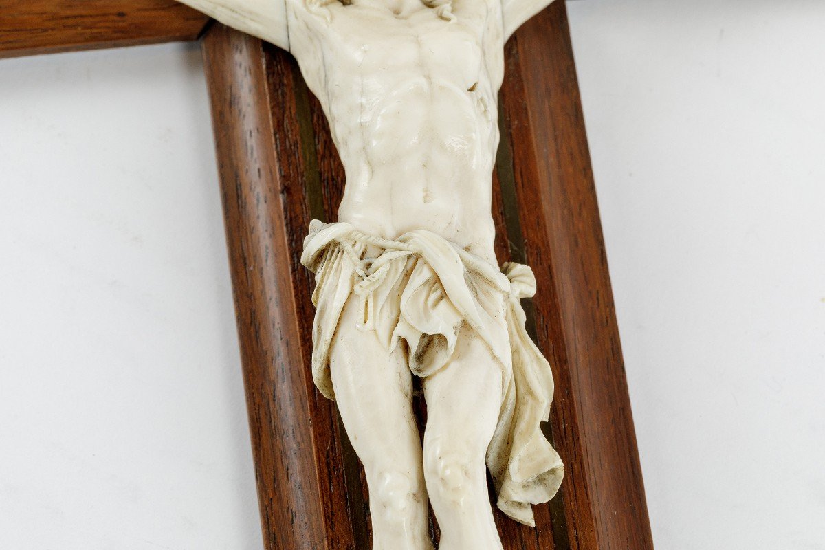 Carved Ivory Christ, 19th C.-photo-3