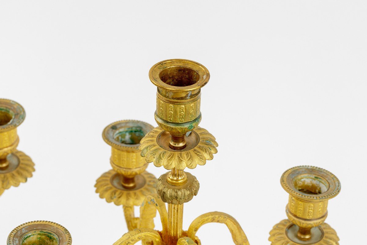 19th Century Gilded Bronze Candlesticks-photo-2