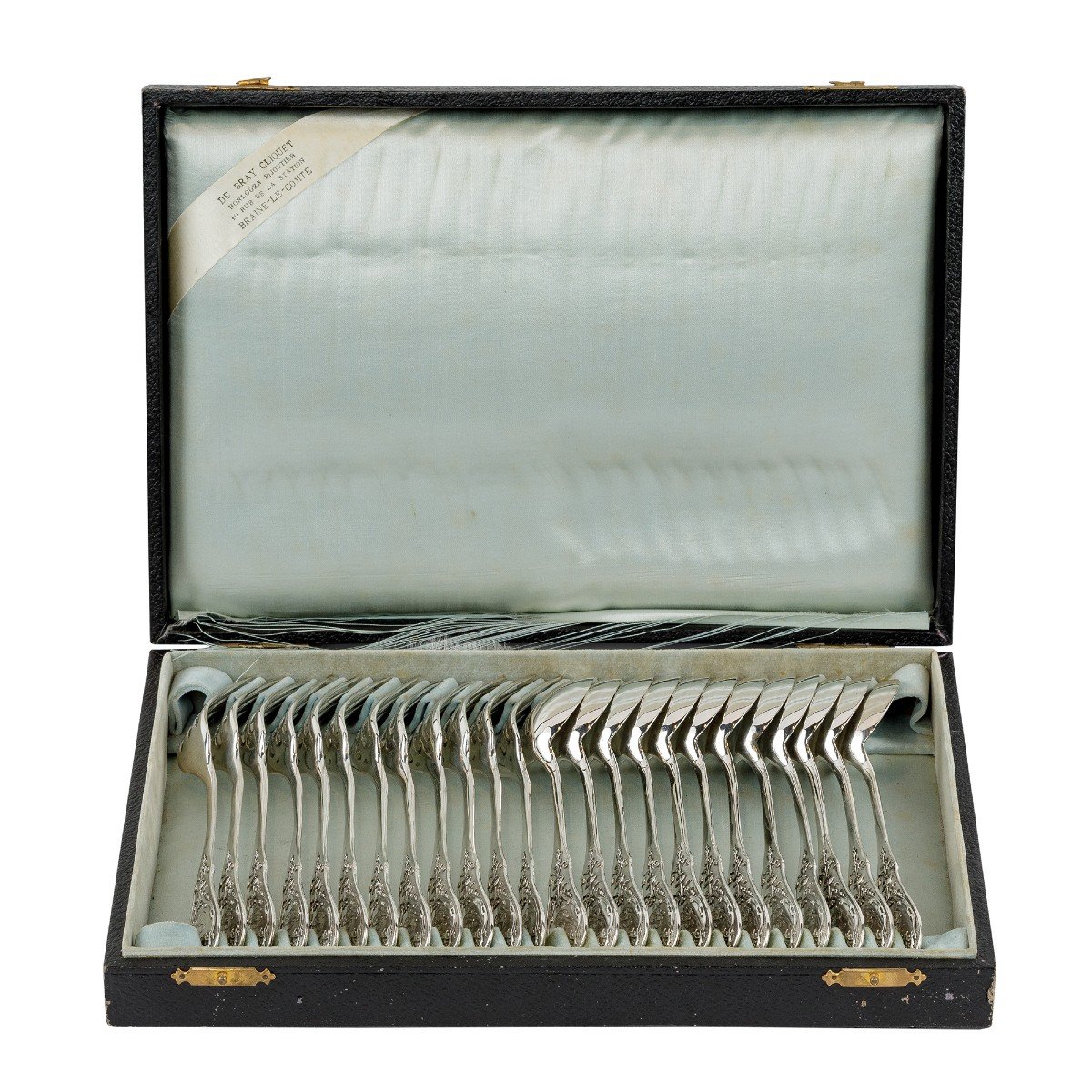 Sterling Silver Cutlery Set, 19th C. Belgium-photo-4