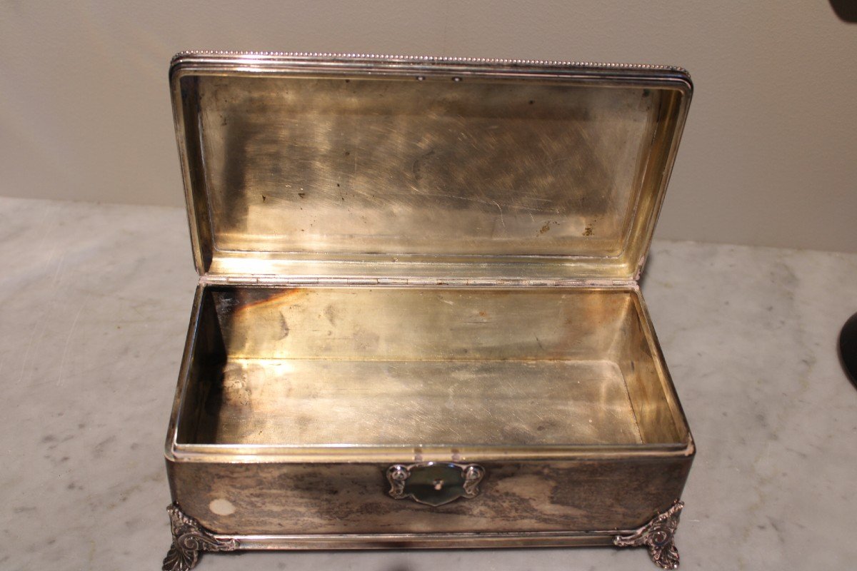 Large Russian Sterling Silver Box 84 Zolotniki Made By Brothers Grachev (бр. грачевы)-photo-1