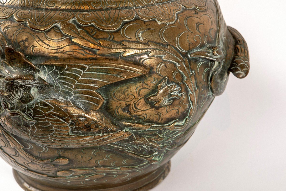 Large Chinese Cache-pot 19th Century-photo-2