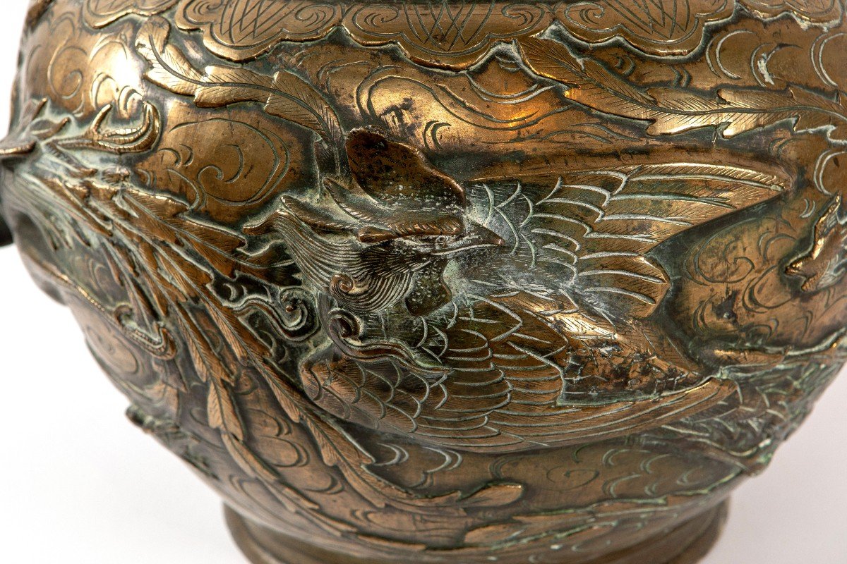 Large Chinese Cache-pot 19th Century-photo-3