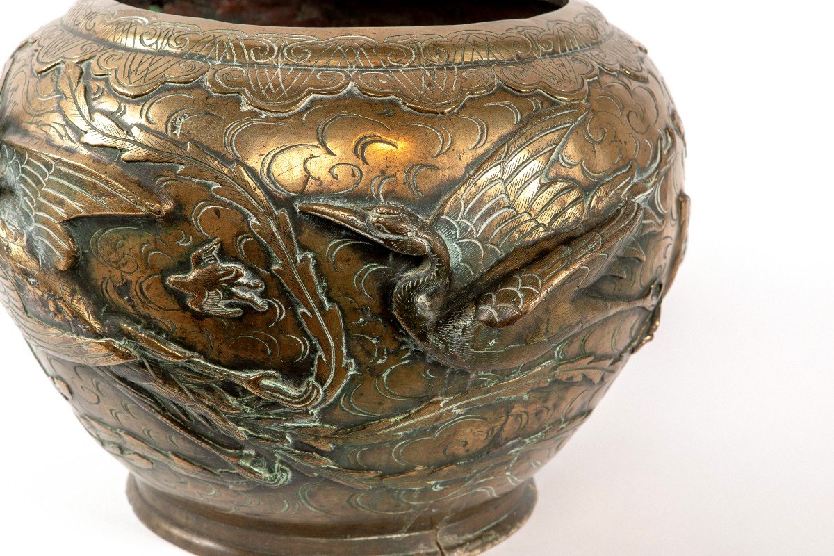 Large Chinese Cache-pot 19th Century-photo-1