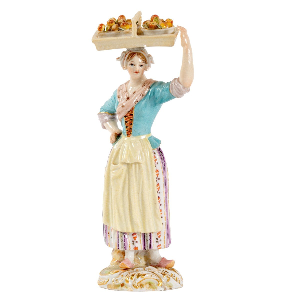 Figurine Jeune Femme En Porcelaine De Meissen Fin 19eme