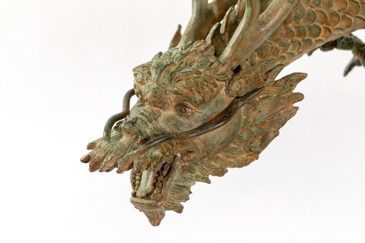 Bronze Dragon Fountain Sculpture, Contemporary Work-photo-2