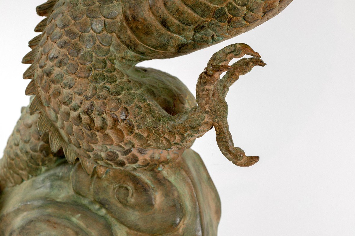 Bronze Dragon Fountain Sculpture, Contemporary Work-photo-3