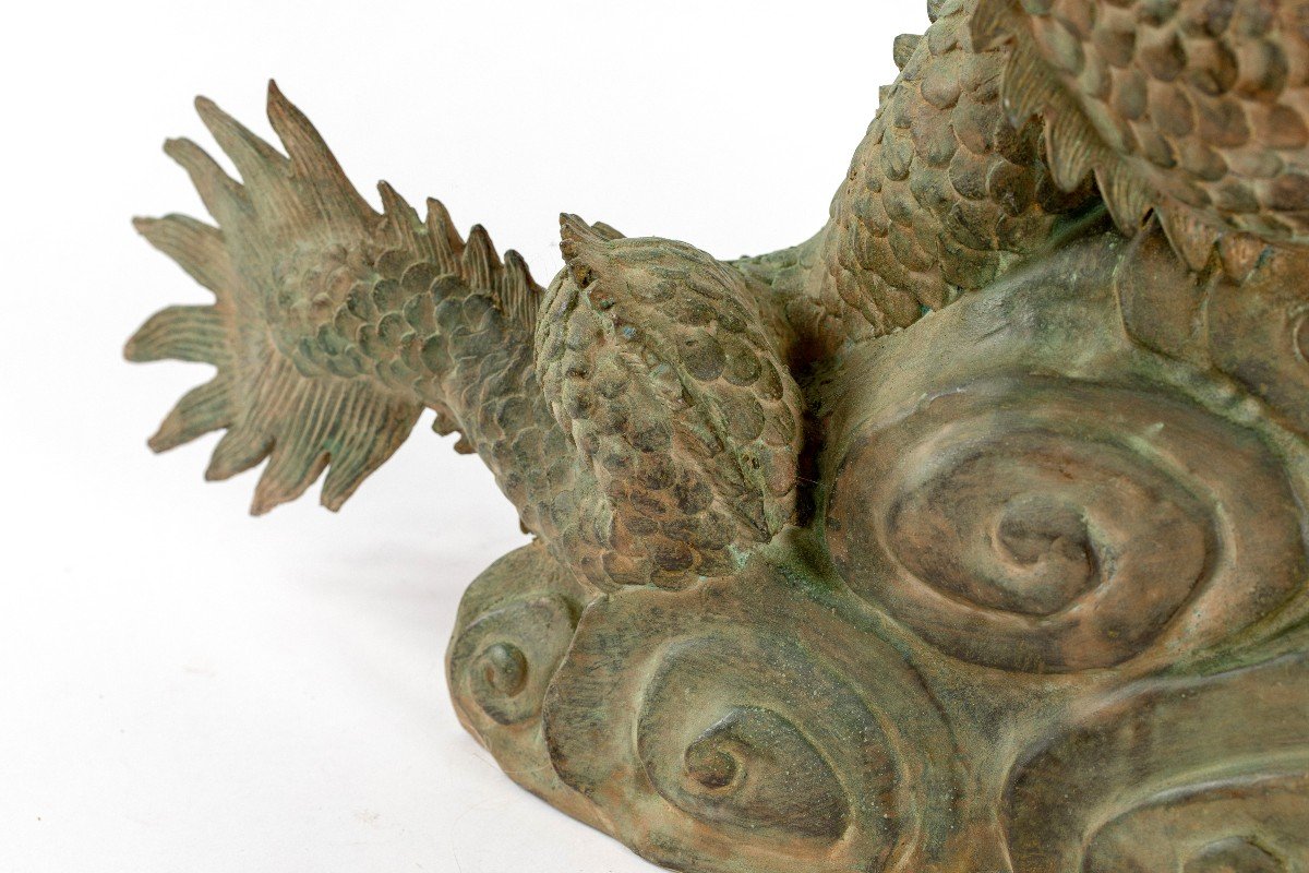 Bronze Dragon Fountain Sculpture, Contemporary Work-photo-4