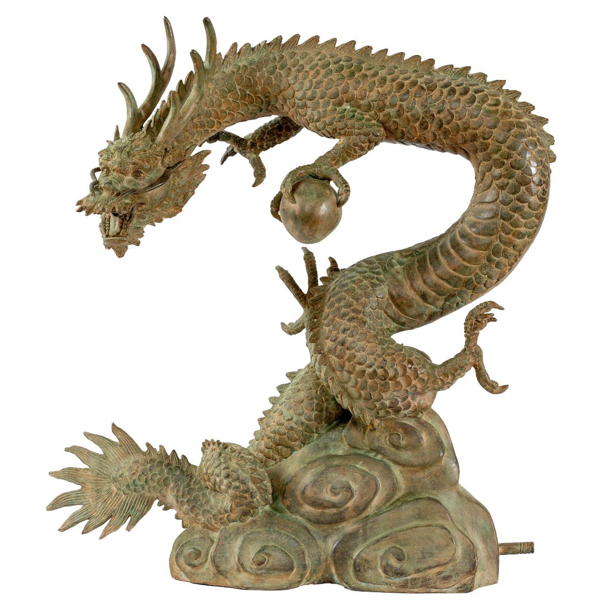 Bronze Dragon Fountain Sculpture, Contemporary Work