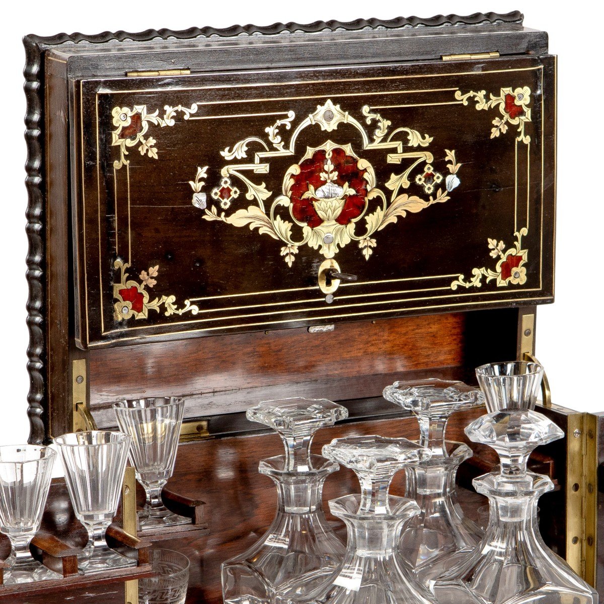 Napoleon III Period Marquetry Liqueur Cellar-photo-3