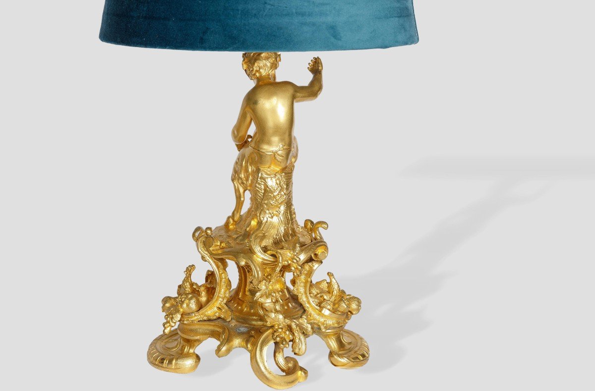 A Pair Of Gilt Bronze Table Lamps France 19th Century-photo-1