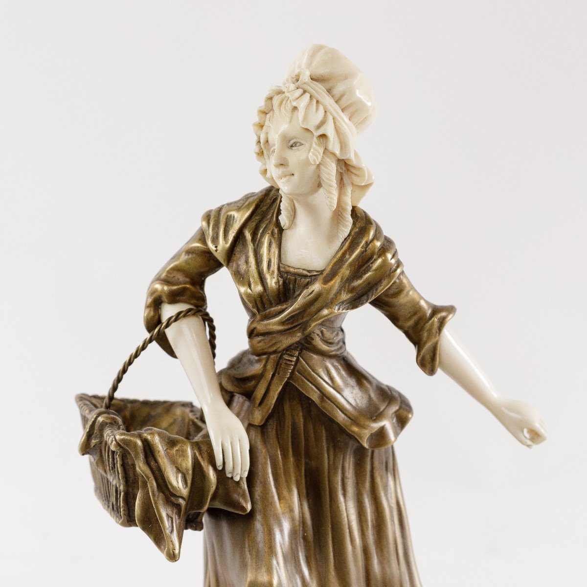 Chryselephantine Sculpture By Charles Monginot Late 19 Century-photo-2