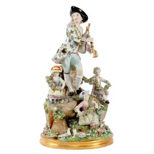 Large 19th Century French Porcelain Group