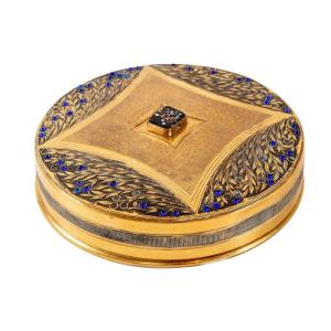 19th Century Gilt Bronze Jewelry Box