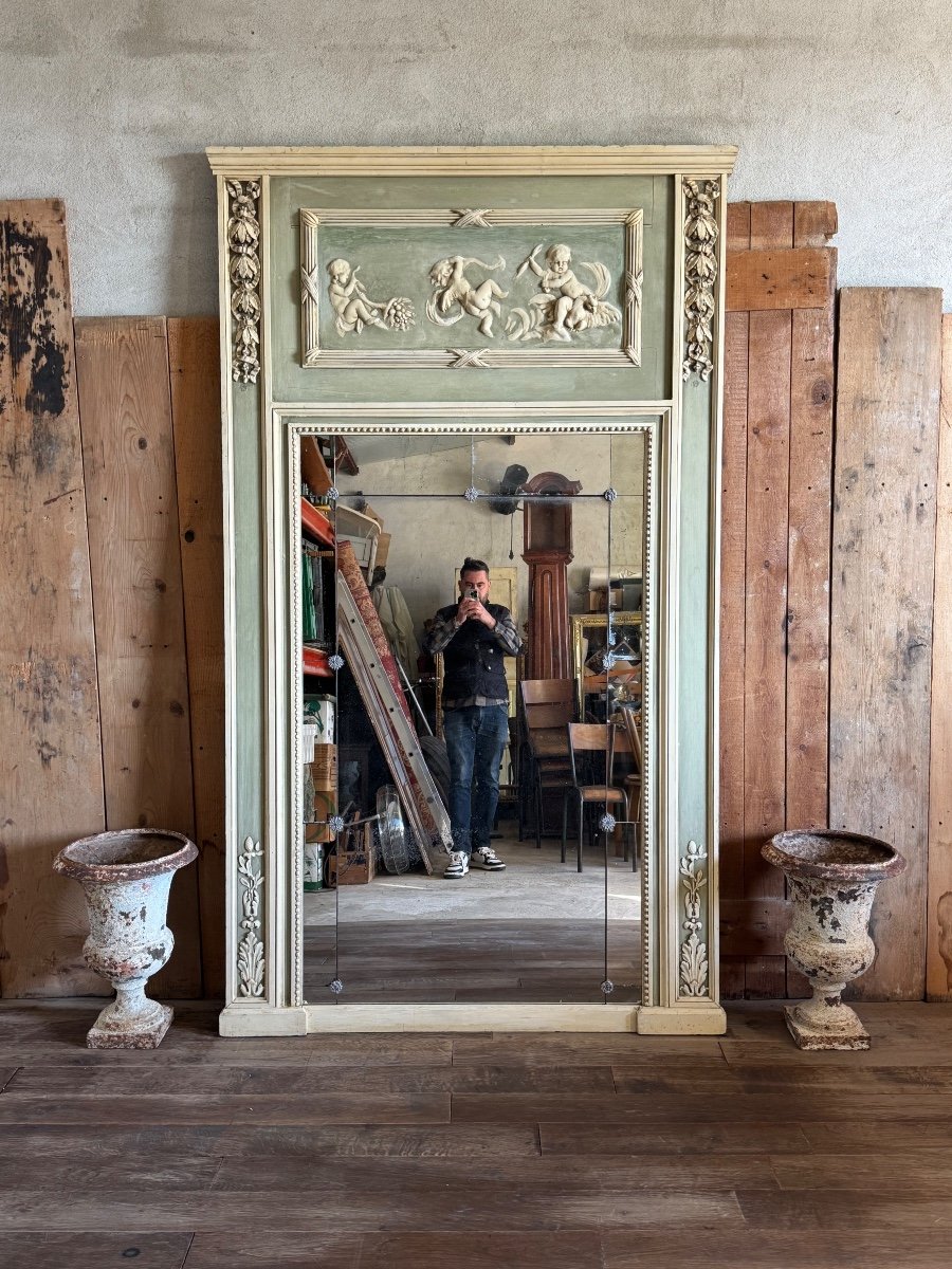 19th Century Trumeau Mirror-photo-2