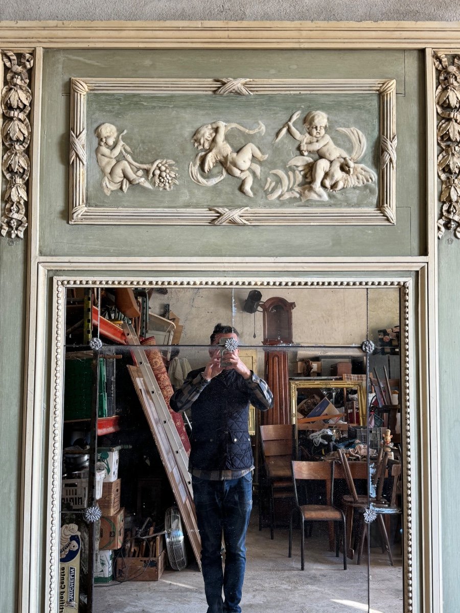 19th Century Trumeau Mirror-photo-1