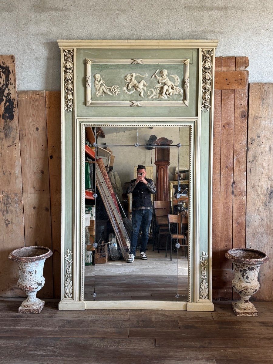 19th Century Trumeau Mirror-photo-7