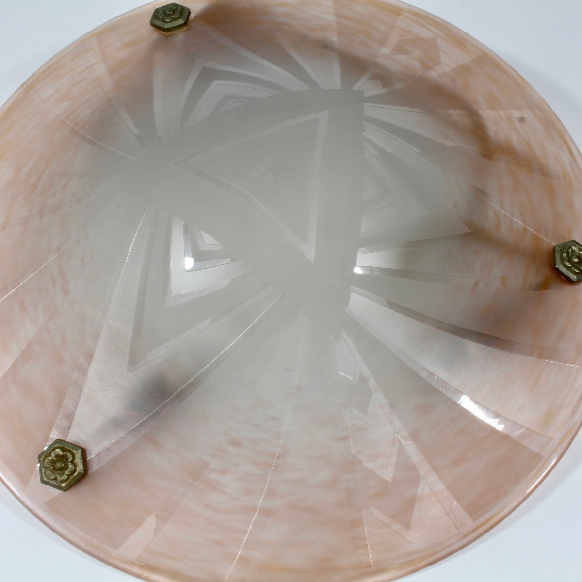 Charder - French Glass Art Deco Ceiling Lamp-photo-2