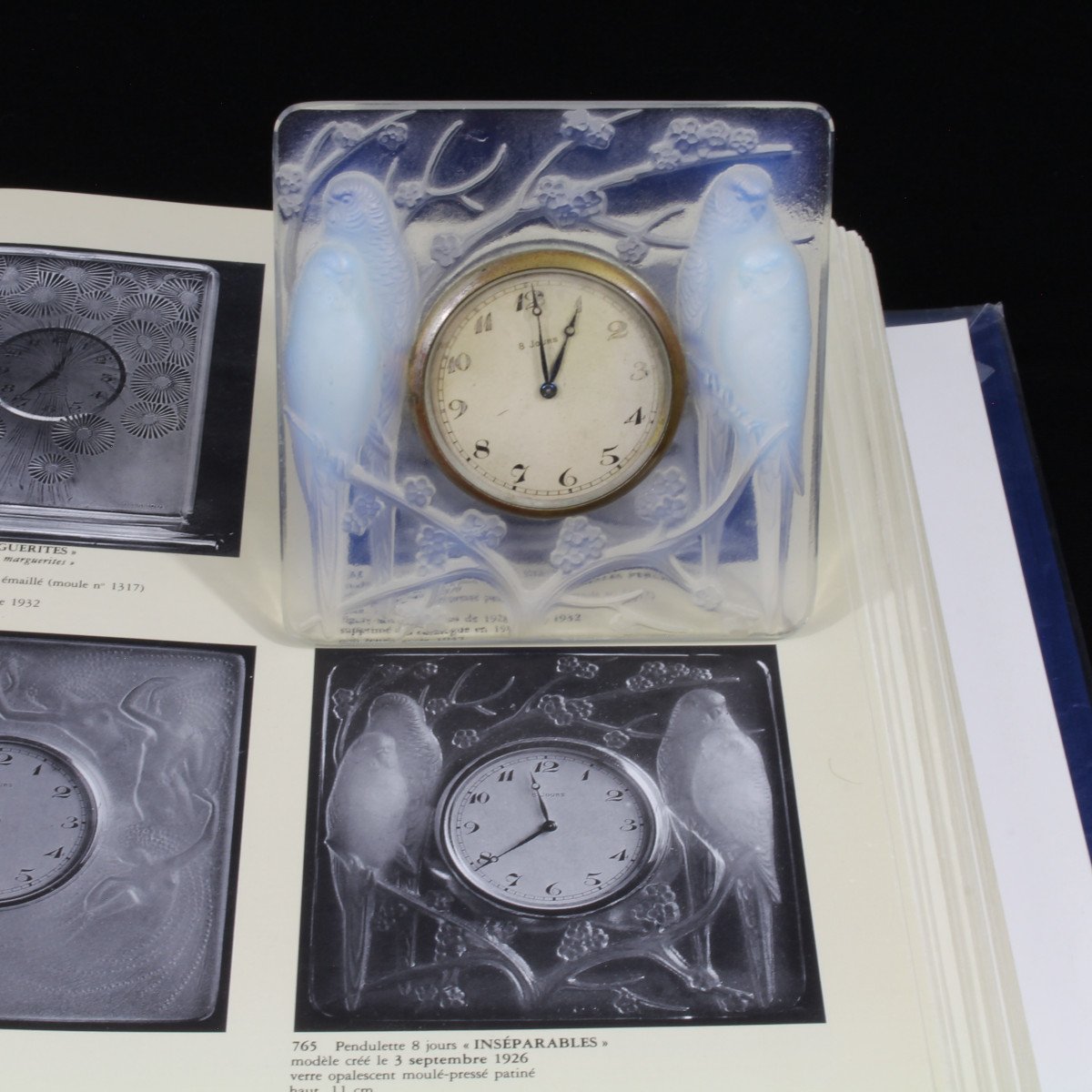 R Lalique "inseparable" Clock-photo-4