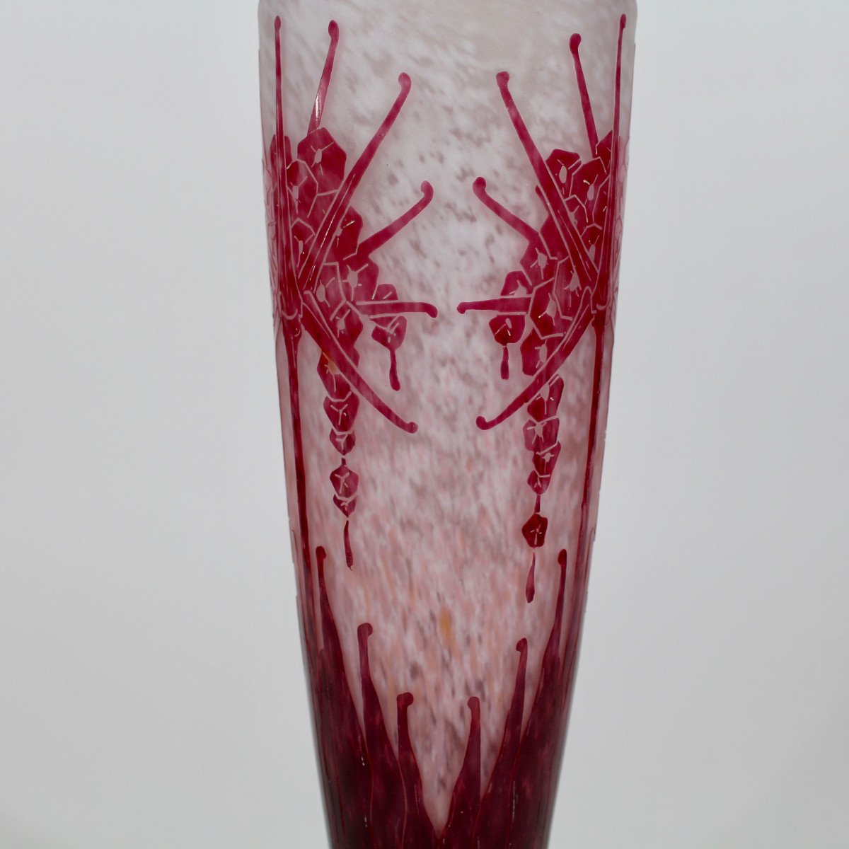 CHARDER-LE VERRE FRANÇAIS        VASE  "RHODODENDRONS "-photo-3