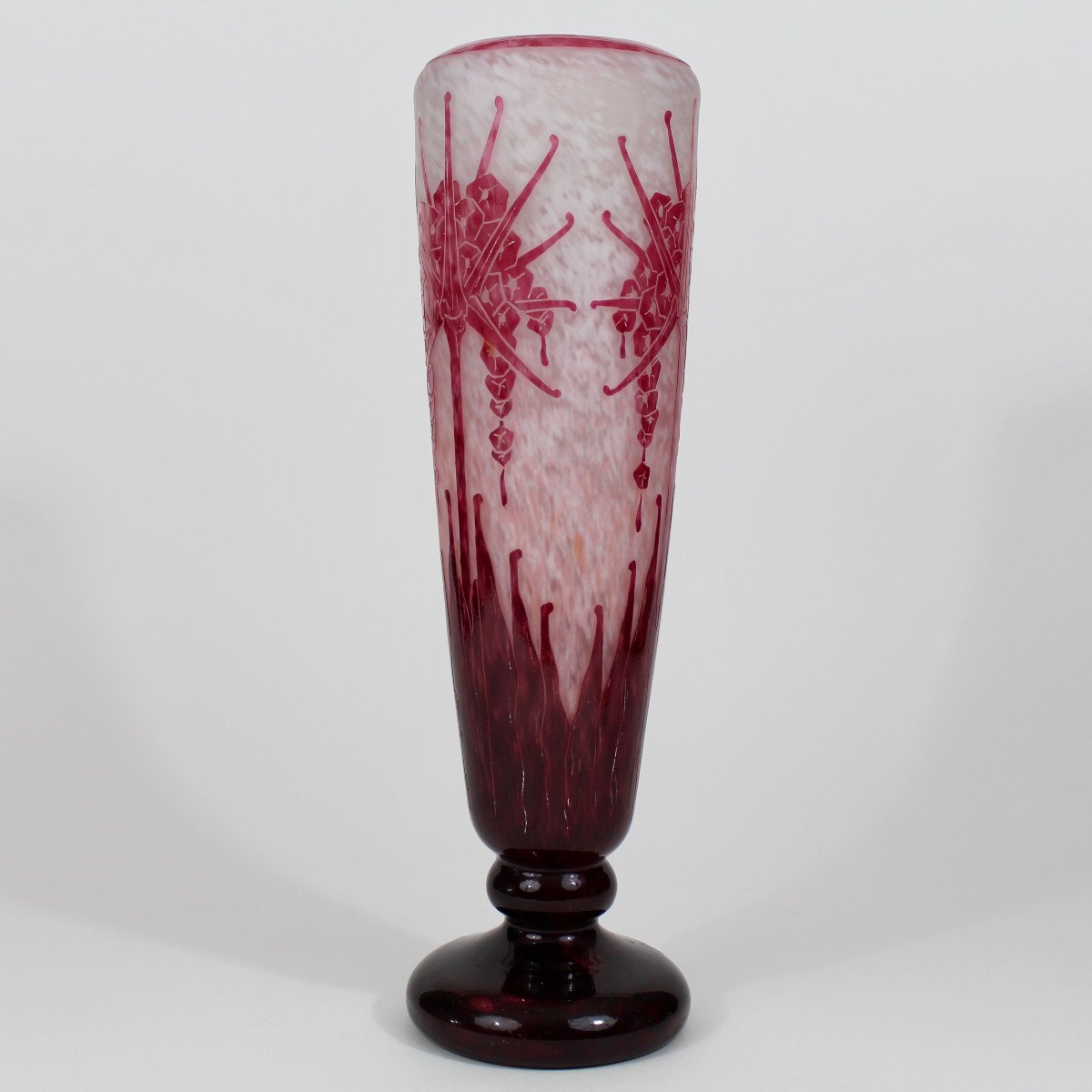 CHARDER-LE VERRE FRANÇAIS        VASE  "RHODODENDRONS "-photo-6