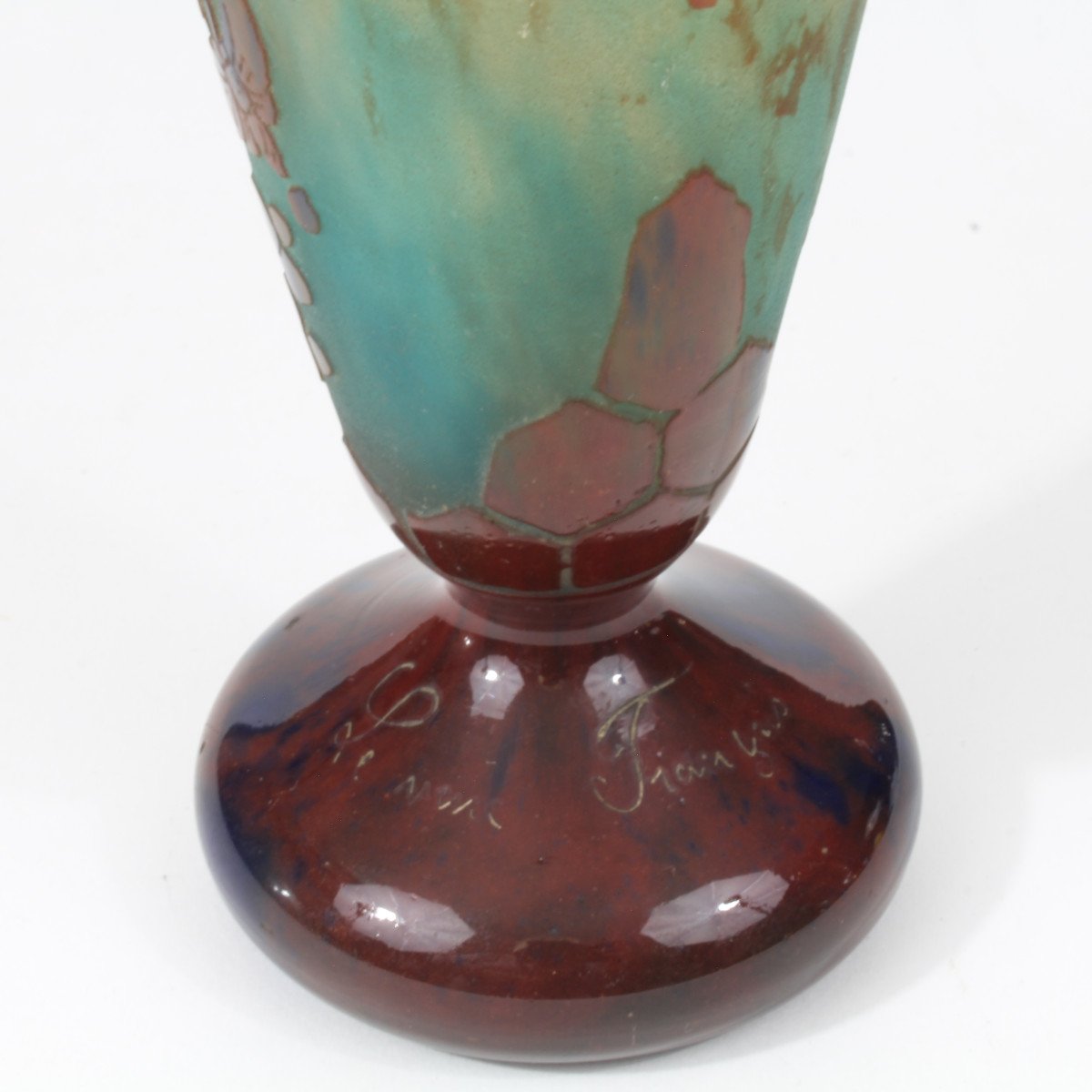 French Glass Vase "butterflies"-photo-2