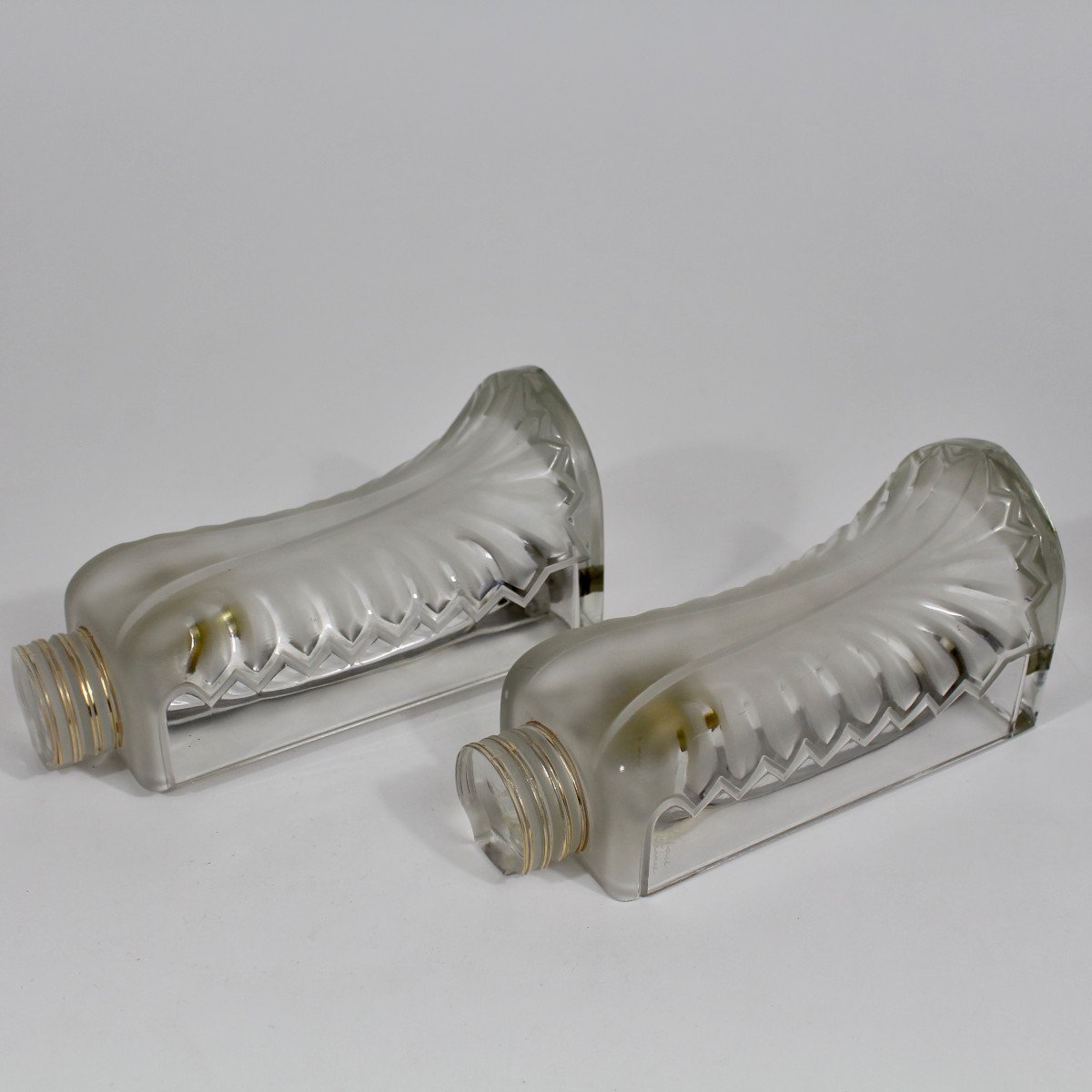 Lalique France "palme" Wall Lights-photo-4