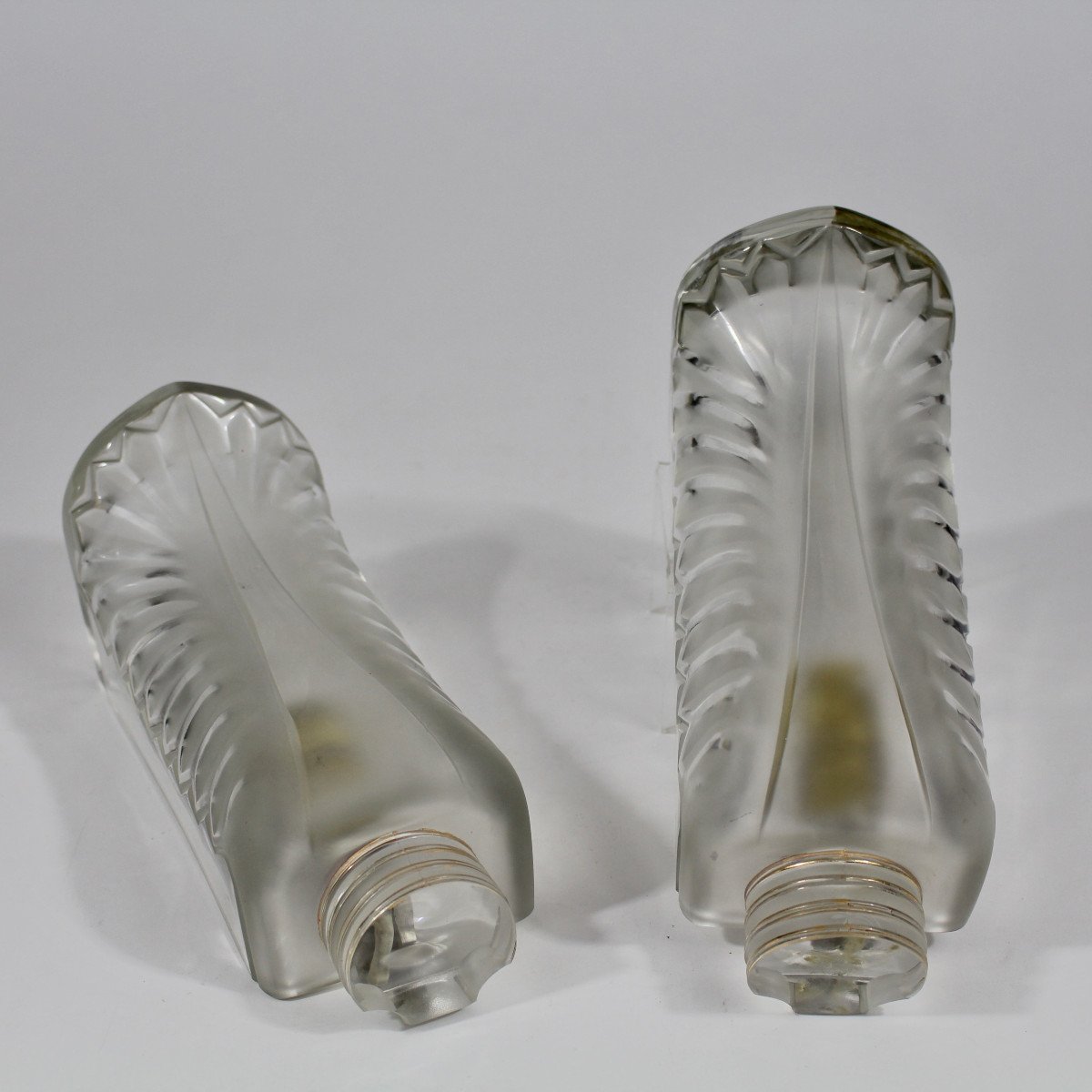 Lalique France "palme" Wall Lights-photo-1