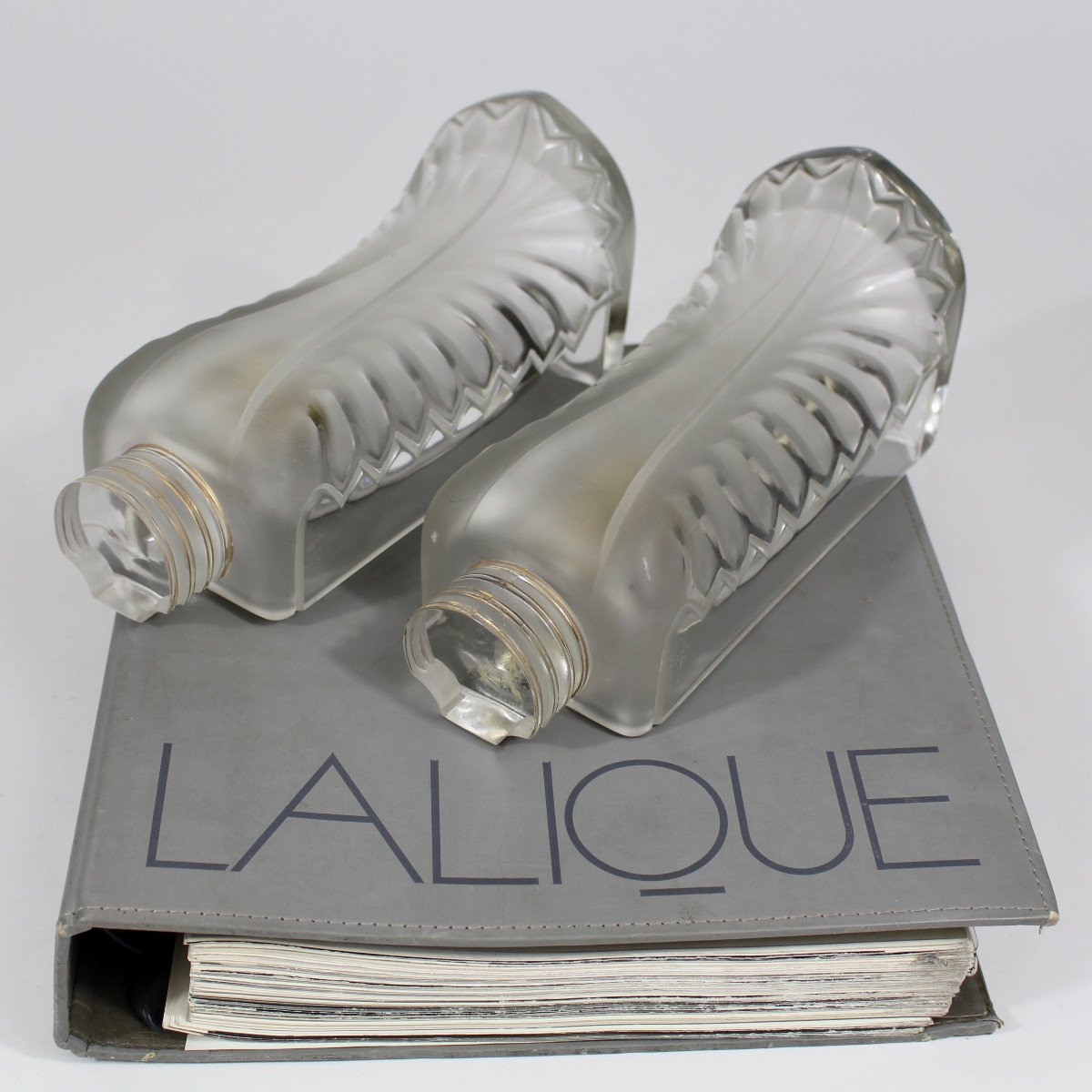 Lalique France "palme" Wall Lights-photo-3