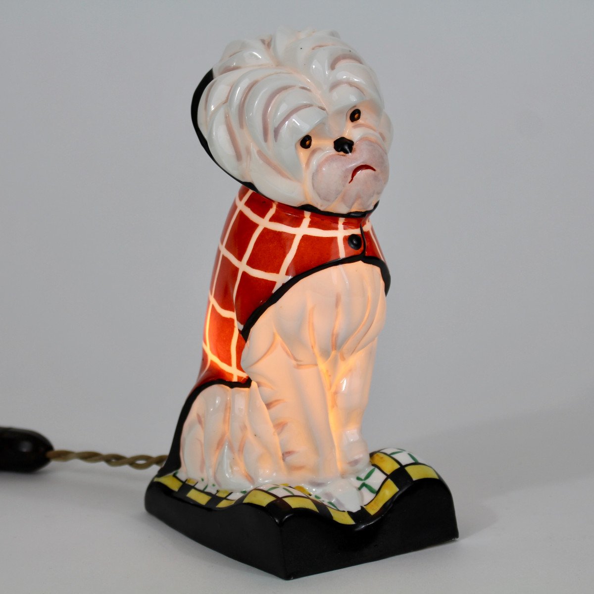 G Beauvais Art Deco Porcelain Night Light-photo-4