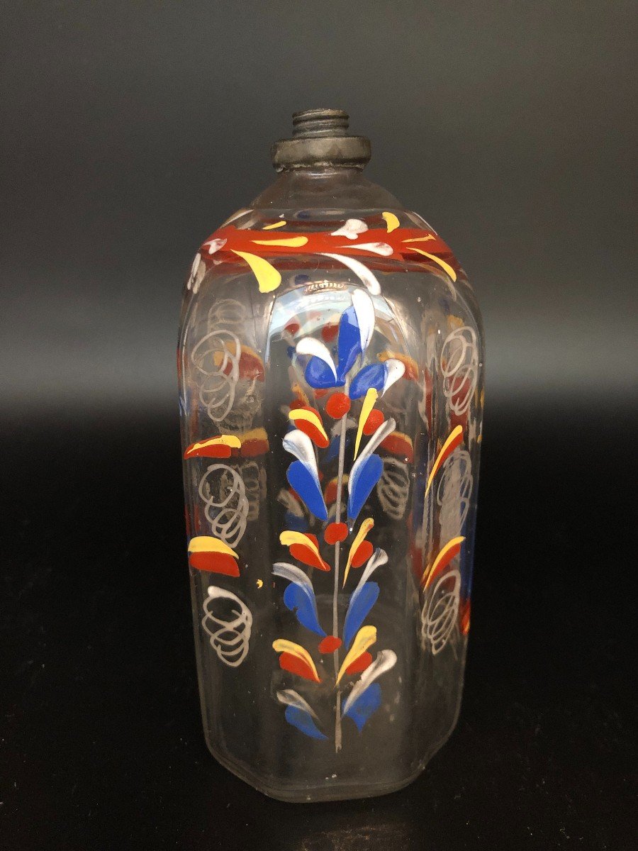 Antique 18th Century Baron Steigel Enameled Glass Bottle-photo-1