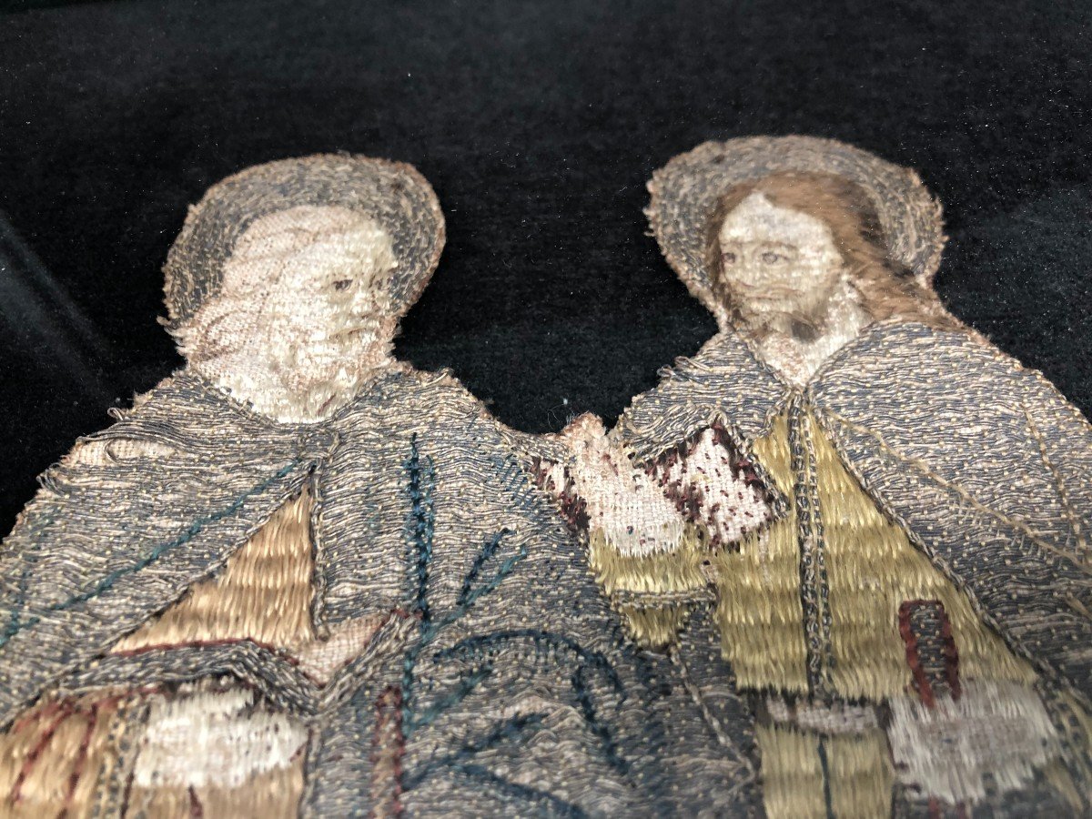 Fragment De Chasuble Deux Apôtres XVe Siècle-photo-2