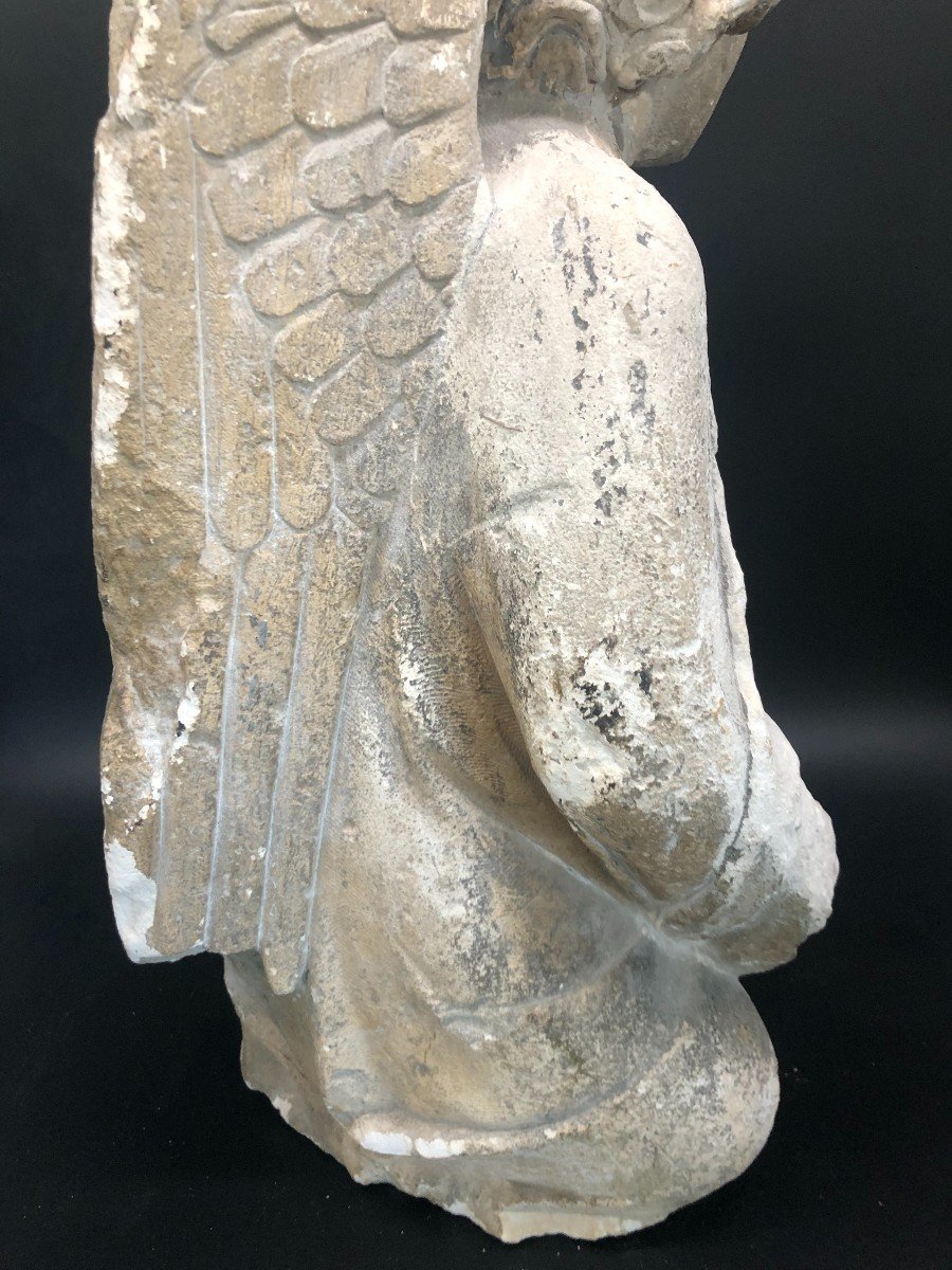 Gothic Carved Stone Angel-photo-3