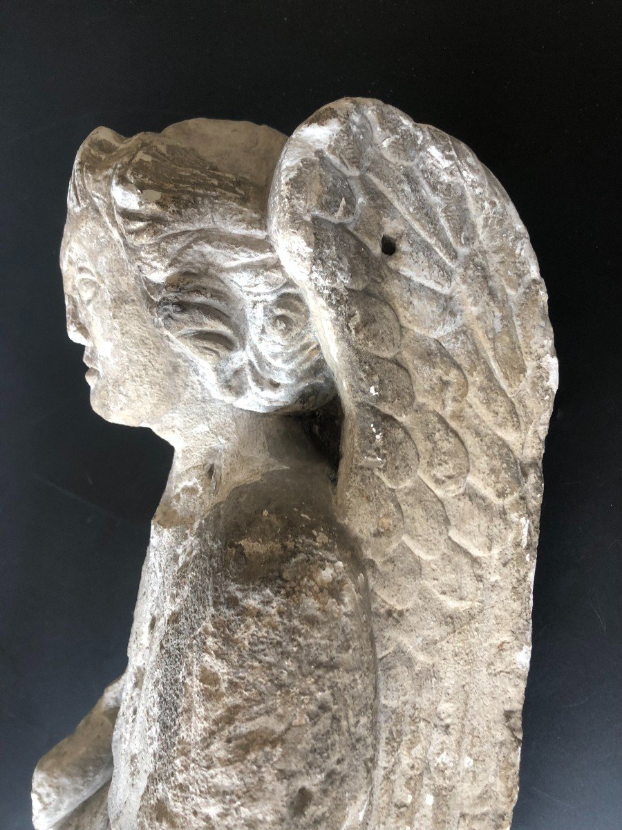 Gothic Carved Stone Angel-photo-6