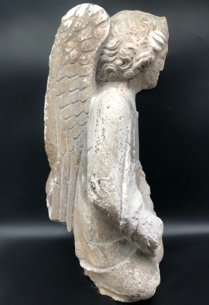 Gothic Carved Stone Angel-photo-7