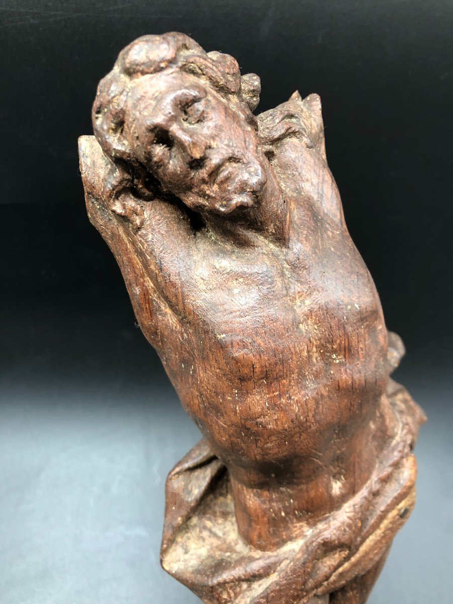 18th Century Carved Wood Crucifix-photo-2