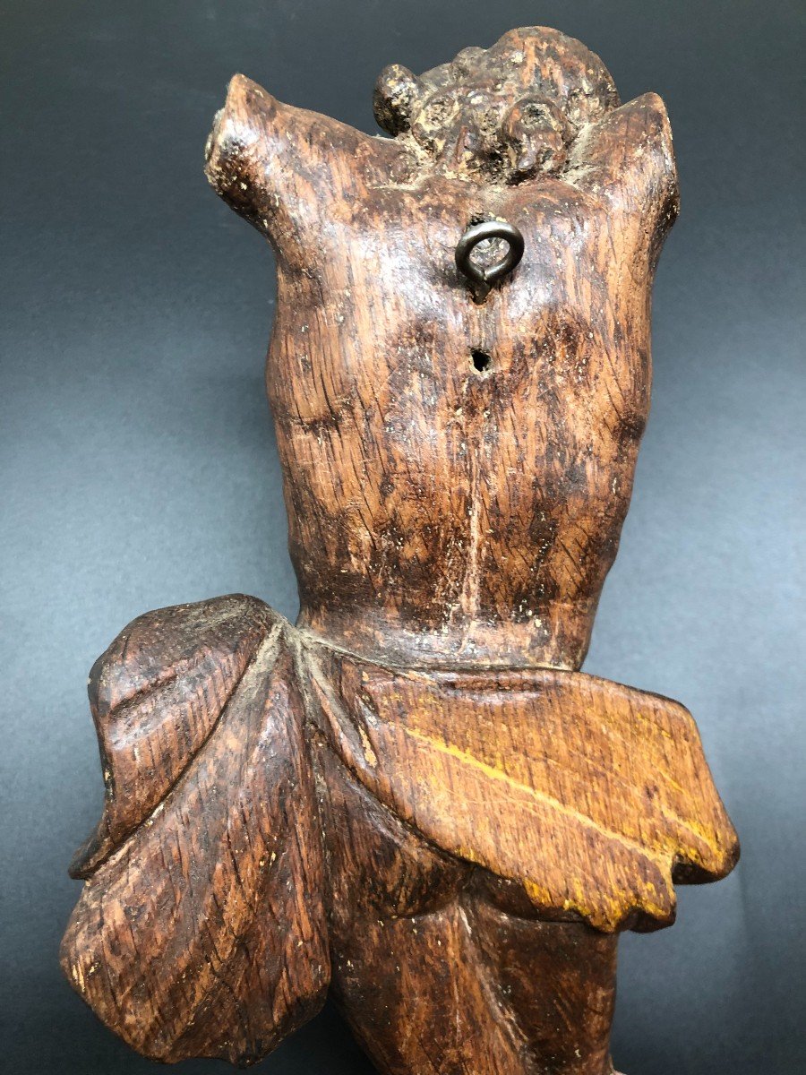 18th Century Carved Wood Crucifix-photo-3