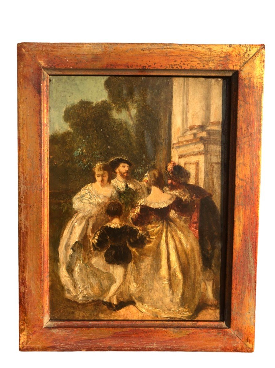 Tableau  Peinture  Scène Romantique